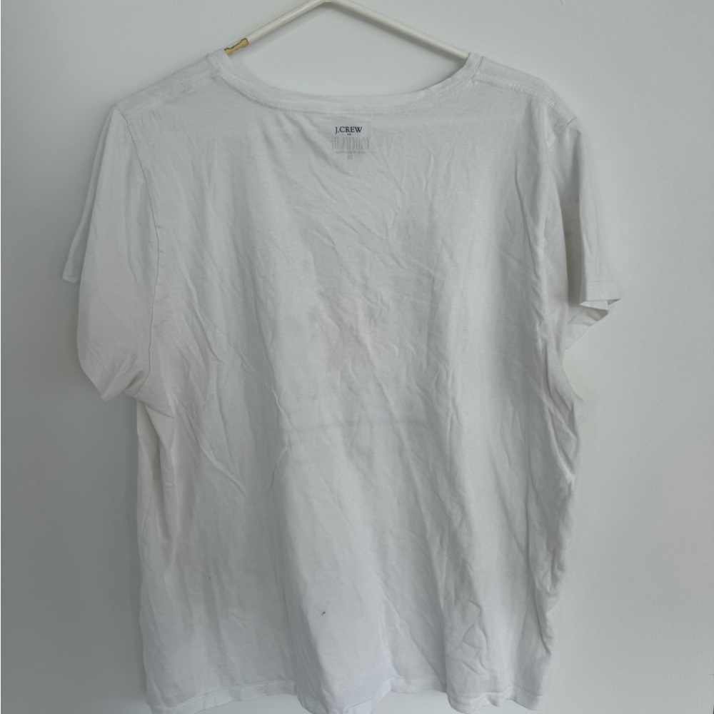 J. Crew White Collector Tee - Picture 2 of 3